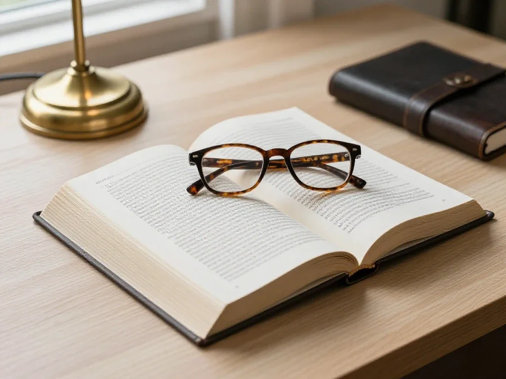 Code civil ouvert sur un bureau avec des lunettes, illustrant la clarté juridique quotidienne.